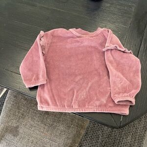 Cat & Jack Mauve Ruffle Sleeve Sweater
